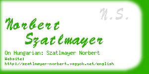 norbert szatlmayer business card